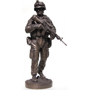 Ngoài Trời Trang Trí Sân Vườn Kích Thước Cuộc Sống Brass Điêu Khắc Bronze Soldier Tượng - Product Image 1