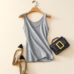 Gilet in cashmere da donna canotte senza maniche <span class=keywords><strong>scollate</strong></span> slim fit gilet in cashmere maglione di lana - Product Image 3