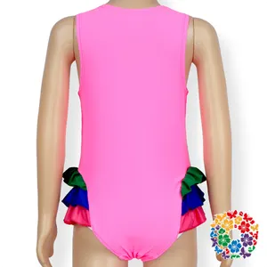 Popular Little Girls Swimsuit Children Swimwear Parrot Pattern Design Young Girl Swimsuit Models