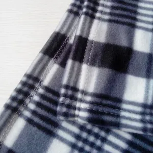 Custom 100% Polyester Colorful Soft Embroidery Wool Plaid Cheap Fleece Blankets In Bulk