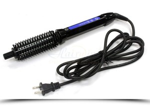 HW-909 2 in 1 ไฟฟ้าพลาสติกรอบผม straightener หวีหมุนผมเกาหลีแปรง as seen on tv - Product Image 2