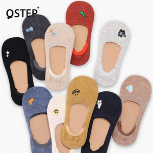 Motif de broderie de haute qualité plat No Show Low Cut cheville coton <span class=keywords><strong>bas</strong></span> tricoté en Stock femmes chaussettes invisibles - Product Image 2