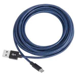 nylon braid charger cable Android data use & fast 3ft long charging braided micro usb cable