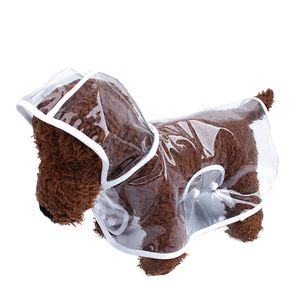 도매 맞춤형 투명 PVC 반려견 의류 애견 용품 아웃도어 강아지 우비 - Product Image 3