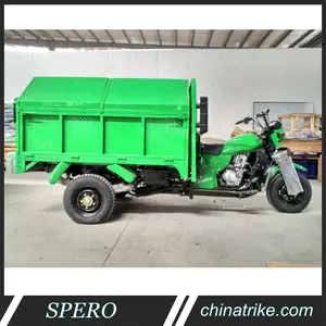 China quente personalizado lixo triciclo 3 roda motocicleta com lata de lixo descarga caminhão, zongshen motor do liã