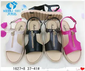 Durable PVC Flats Sandale Chaussures Dame Flip Flop Sandale