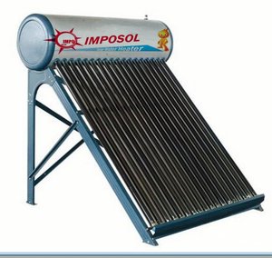 Bình nước nóng năng lượng mặt trời IMPOSOL 15 ống chân không không áp suất kiểu nhiệt đối lưu với bình phụ cho phòng tắm - Product Image 6