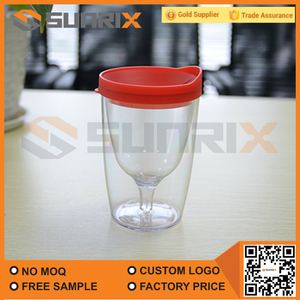 Personnalisé <span class=keywords><strong>250</strong></span> <span class=keywords><strong>ml</strong></span> à <span class=keywords><strong>double</strong></span> <span class=keywords><strong>paroi</strong></span> en plastique <span class=keywords><strong>verre</strong></span> à vin tasses - Product Image 6