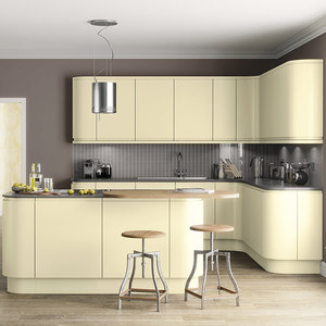Gabinete de <span class=keywords><strong>Cocina</strong></span> con Acabado Blanco Brillante, Tirador Oculto <span class=keywords><strong>Extraíble</strong></span> - Product Image 3