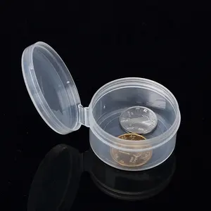 Cheap Small Round Coin Safe Box Earring Plastic Box