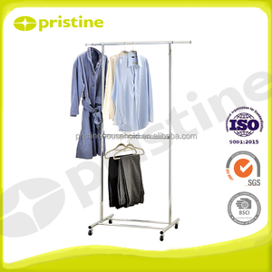 Estante OEM, venta al por mayor de Taiwán, almacenamiento doméstico, fabricante de muebles, colgador de ropa extensible de Metal - Product Image 6