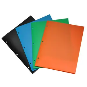 US Letter Size Poly PP Plastic Portfolio File Folder With 3 Ring Binders Twin Pocket Folder