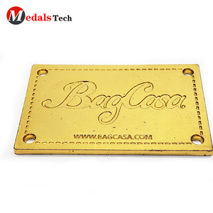 Commercio all'ingrosso in lega di zinco personalizzato da incasso logo placcatura in oro targhetta - Product Image 2
