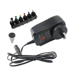 C-Produksi Listrik AC 100 ~ 240 V 3 V untuk 12 V Adjustable 30 W Universal Power Supply adaptor dengan Beberapa DC Tips