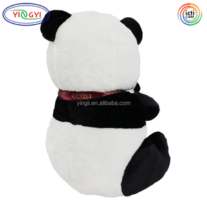 D644 all'ingrosso personalizzato ODM OEM <span class=keywords><strong>Panda</strong></span> mamma e <span class=keywords><strong>Panda</strong></span> bambino farciti peluche fabbrica CPC 10 "<span class=keywords><strong>nero</strong></span> bianco <span class=keywords><strong>animale</strong></span> peluche <span class=keywords><strong>Panda</strong></span> gigante - Product Image 4