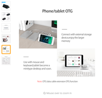 ORICO-Mini HUB de 4 puertos USB 3,0/2,0 de alta velocidad, 5Gbps, para ordenador portátil de escritorio, con soporte para teléfono, tableta, PC, negro/blanco