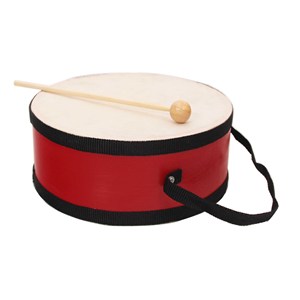 Tambor de Mano Portátil con Baqueta de Madera, Percusión de Piel Natural para la Educación Musical Temprana de Niños - Product Image 1