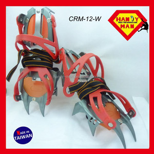 Crampon à neige en acier version marche anti-plaque 12 dents-noir/bleu ou noir/gris certifié CE - Product Image 3