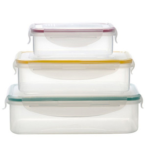 Contenedores de cocina herméticos rectangulares, contenedores de plástico para almacenamiento de alimentos, microondas, 3 en 1 - Product Image 4