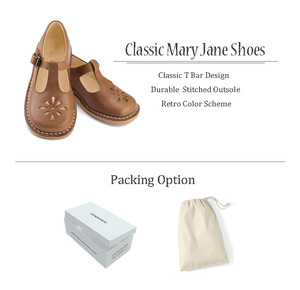 أحذية ماري جين للأطفال من تشوزي، مصنوعة من الجلد الطبيعي البني، أحذية أميرات أنيقة ومريحة للمشي وقاعات الرقص - Product Image 4