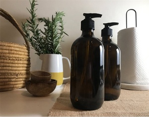 Vintage ispirato 250ml / 500ml distributore di boston ambra bottiglia di <span class=keywords><strong>vetro</strong></span> con pompa nero - Product Image 5