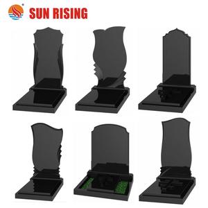 Fabbrica Diretta Nero Granito Pietra Tombale Monumento per il mercato Russo - Product Image 3