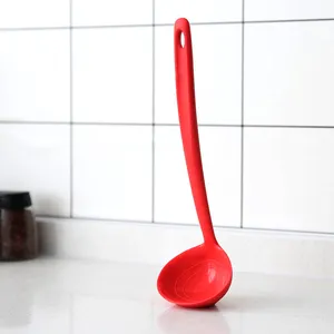 Kitchenware Products Eco-friendly Kitchen Tools Supplies Cooking Nylon Utensils Silicone Different Types Of Ladle Soup Spoon