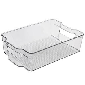Transparent Plastic Large Capacity Refrigerator Storage Container Kitchen Storage Container Box Organizer with Handle