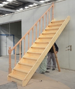 Escalera Recta <span class=keywords><strong>de</strong></span> Esquina Prefabricada <span class=keywords><strong>de</strong></span> <span class=keywords><strong>Madera</strong></span> Sólida, Diseño Moderno, <span class=keywords><strong>Escaleras</strong></span> en Venta - Product Image 4