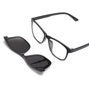 Shanghai JHEYEWEAR swappable magnetic clip on sunglasses polarized