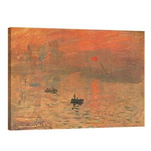 การทำสำเนาภาพวาดที่มีชื่อเสียงของ Monet อิมเพรสชั่นนิสต์ความประทับใจพระอาทิตย์ขึ้นศิลปะการตกแต่งผนังภาพวาด - Product Image 1