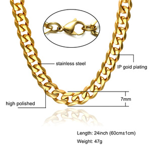 Chaînes de <span class=keywords><strong>cou</strong></span> en or en gros, bijoux en or, chaîne en acier inoxydable 316L - Product Image 4
