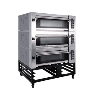 3 Lapisan 6 Nampan Deck Oven Listrik Dengan Sertifikat CE