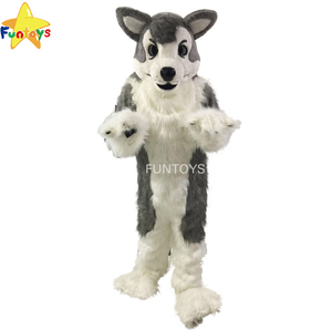 Funtoys CE grigio lupo Husky cane mascotte costumi Fursuit Cosplay per adulti - Product Image 2
