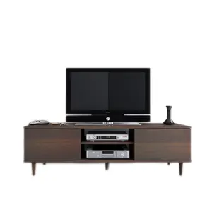 Meuble tv en bois de luxe moderne, porte coulissante, vente en gros, support tv led pour salon