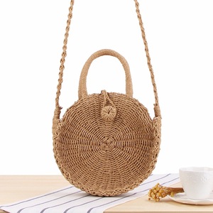 Rotonda Borsa di Paglia Fatti <span class=keywords><strong>A</strong></span> <span class=keywords><strong>Mano</strong></span> Rattan Intrecciato Vintage Retro di Paglia <span class=keywords><strong>Corda</strong></span> Lavorato <span class=keywords><strong>A</strong></span> Maglia Delle Donne Crossbody Della Borsa Fresca Sacchetto Della Spiaggia di Estate - Product Image 6