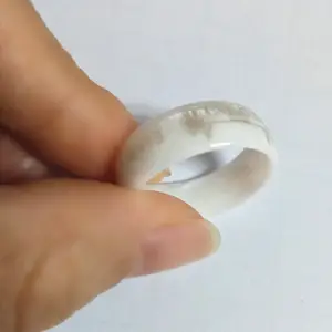 激光标志时尚首饰白色陶瓷戒指空白与低起订量