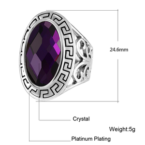 YWMT 2019 Wholesale <strong>Boho</strong> Colorful Crystal Silver Gemstone <strong>Ring</strong> for Women - Product Image 6