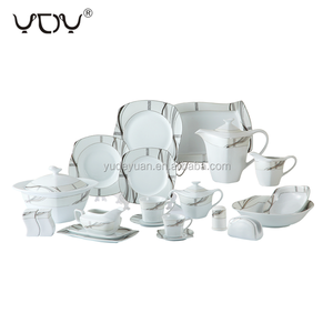 Новый костяной китайский дизайн, королевская Роскошная Форма s, 125 шт., 130 шт., Египетский Фарфор, обеденные наборы - Product Image 2