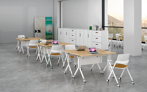 Mobiliario escolar y de oficina, mesa plegable de formación y reunión para aula y espacio de trabajo - Product Image 4