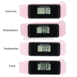 Montre de <span class=keywords><strong>sport</strong></span> à affichage numérique, podomètre de marche et de fitness avec compteur de calories, alarme, affichage 12/24 heures, bracelet en silicone - Product Image 4