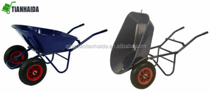 <span class=keywords><strong>Carretilla</strong></span> de Construcción de Plástico de <span class=keywords><strong>Tres</strong></span> <span class=keywords><strong>Ruedas</strong></span> WH3600 de 100L <span class=keywords><strong>con</strong></span> Asa de Madera para Uganda - Product Image 6