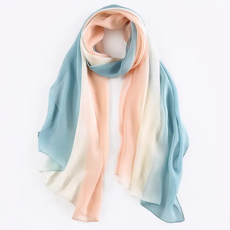 Silk Scarf for Women Feeling Silk Sunscreen Long Large Lightweight Satin Shawl Wrap Headscarf