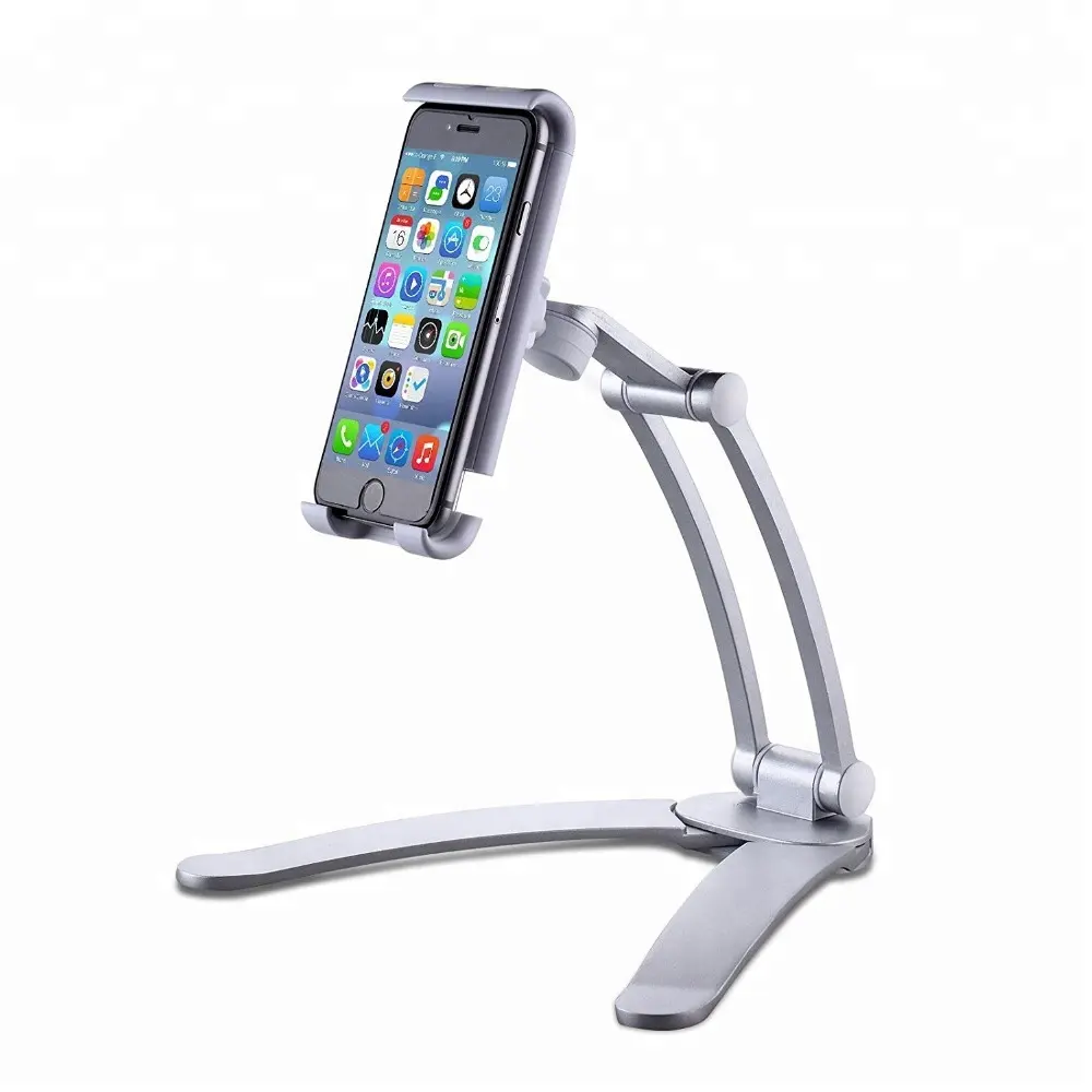 Universal Wall Mount Stand Pillow Table Desktop And Cell Aluminium Tablet PC Android Phone Holder