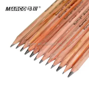 13 Ukuran Unggulan MARCO 7001 Pensil Sketsa Standar Kayu, Pensil Gambar Ramah Lingkungan, Pensil Sketsa Warna Natural