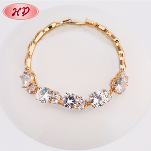 <span class=keywords><strong>Turco</strong></span> Disegni di Cristallo Verde 18K <span class=keywords><strong>Bracciale</strong></span> In Oro Giallo Per Le Donne - Product Image 6