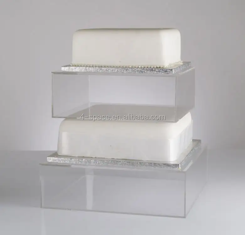 Clear Acryl Vierkante Cake Separator Case Display Dozen