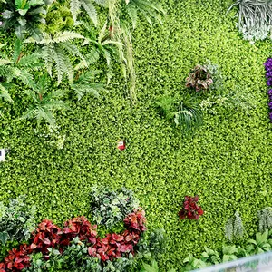 Ландшафтный дизайн, искусственные декоративные зеленые картонные садовые инструменты, искусственная трава, листья, декоративная пластиковая трава, стена