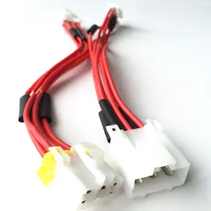 auto 14AWG automotive wire harness with 6 pin white 6.3mm pitch connector/housing car 200mm wiring cable assembly manufacturer factor