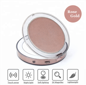 1X 3X <strong>Magnifying</strong> Travel Compact Pocket <strong>Mirror</strong> Lighted Makeup <strong>Mirror</strong> <strong>With</strong> Brightness Adjustable Led <strong>Lights</strong> - Product Image 4
